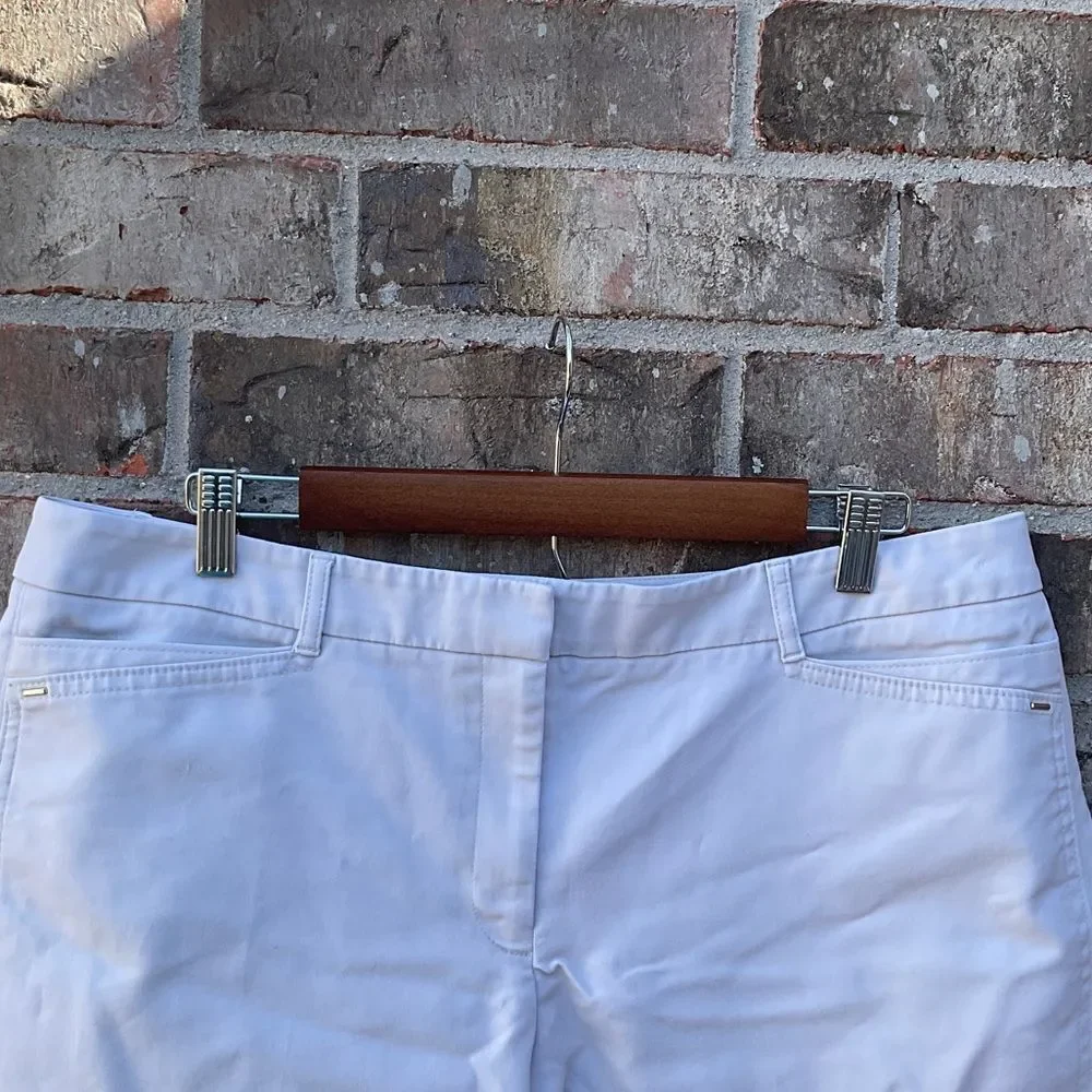 Take 50% OFF- White House Black Market Women's Light Gray Shorts, Size-14